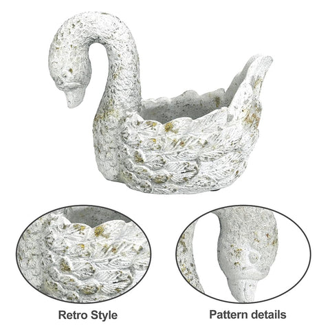 z2-belladecor swan planter works as a vase or container