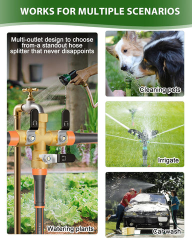 ZaakWang watering setup illustrating three-way distribution for tasks