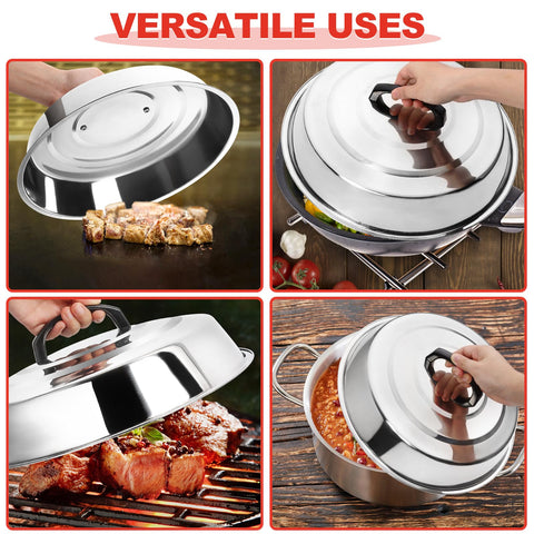 Zacfton two-piece dome set, 12in capacity for larger meals.