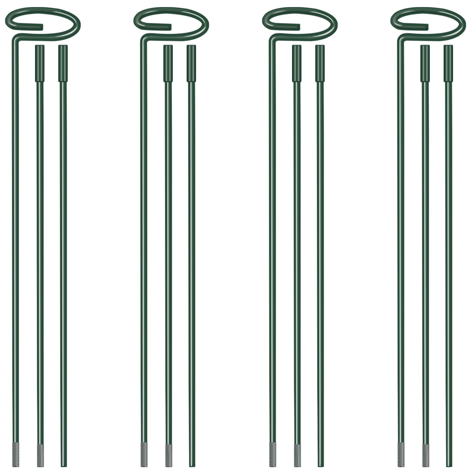 Zacool 36 inch plant stakes set supports tall blooms in garden beds.