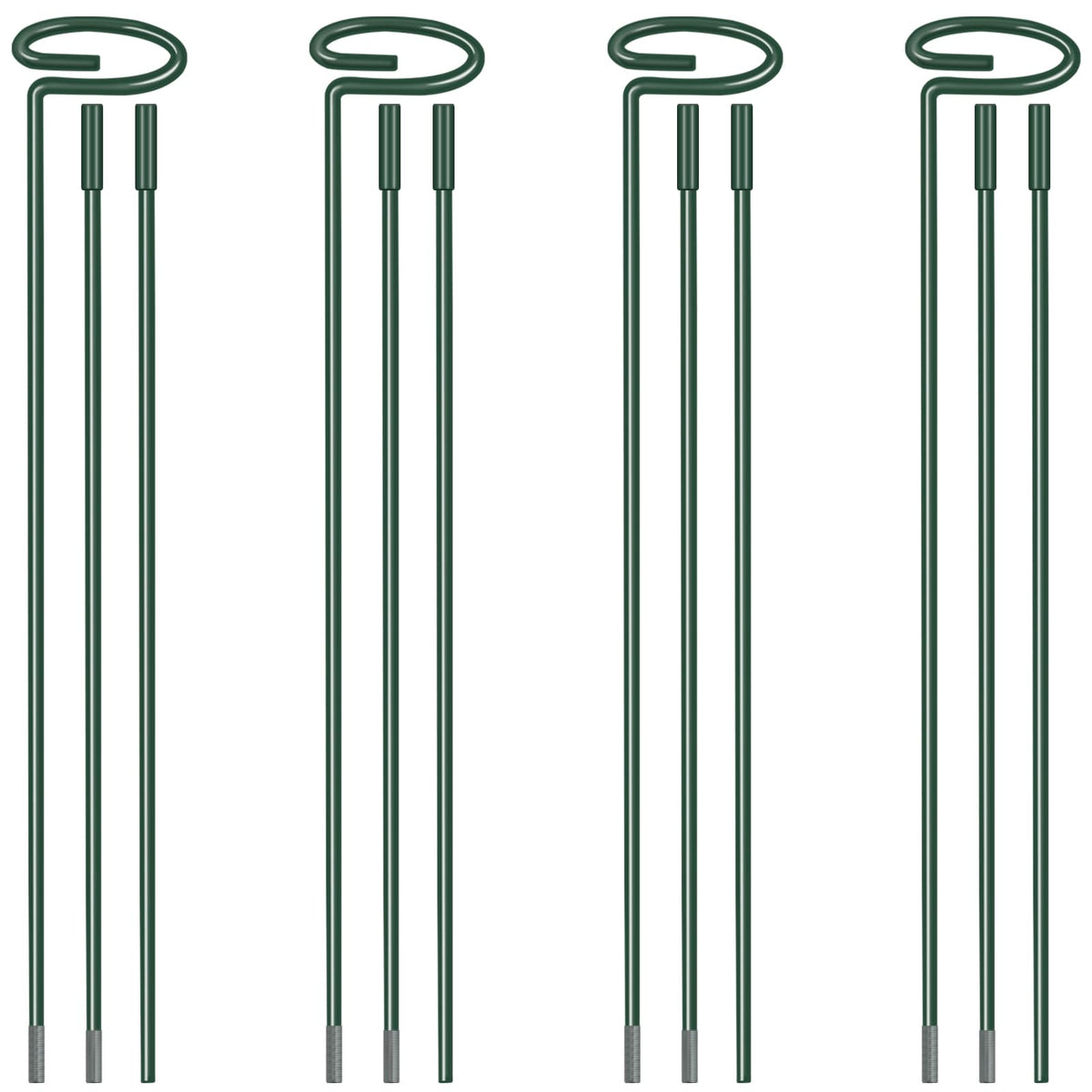 Zacool 36 inch plant stakes set supports tall blooms in garden beds.
