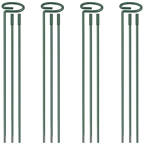 Zacool 36 inch plant stakes set supports tall blooms in garden beds.
