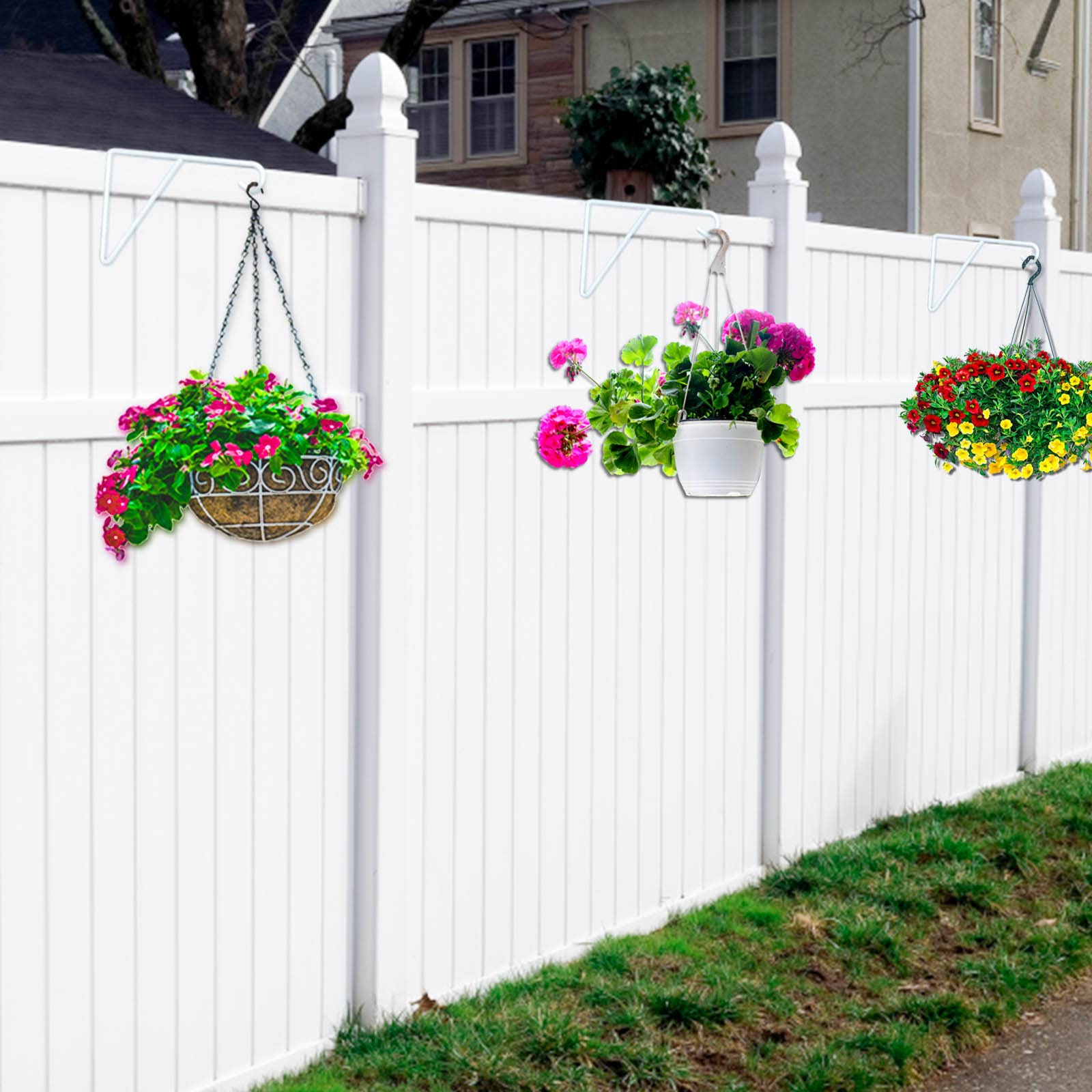 Zacool fence hooks are corrosion-resistant and easy to reposition across vinyl, wood, or aluminum fences.