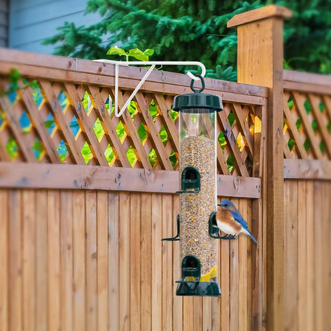 Zacool white powder-coated finish blends with most fences for clean garden aesthetics.