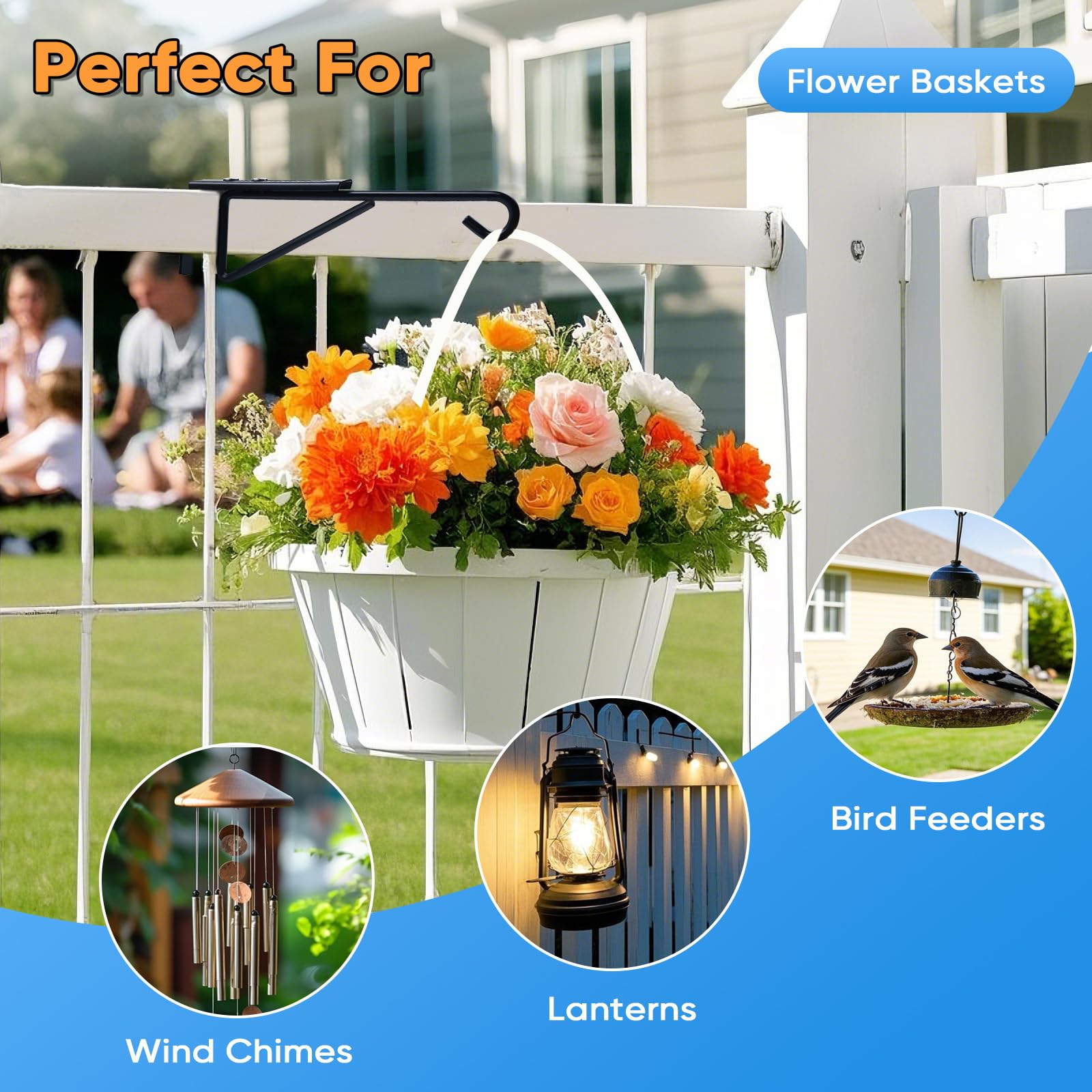 Zacool load-bearing 25 pounds supports plants, bird feeders, and lights.