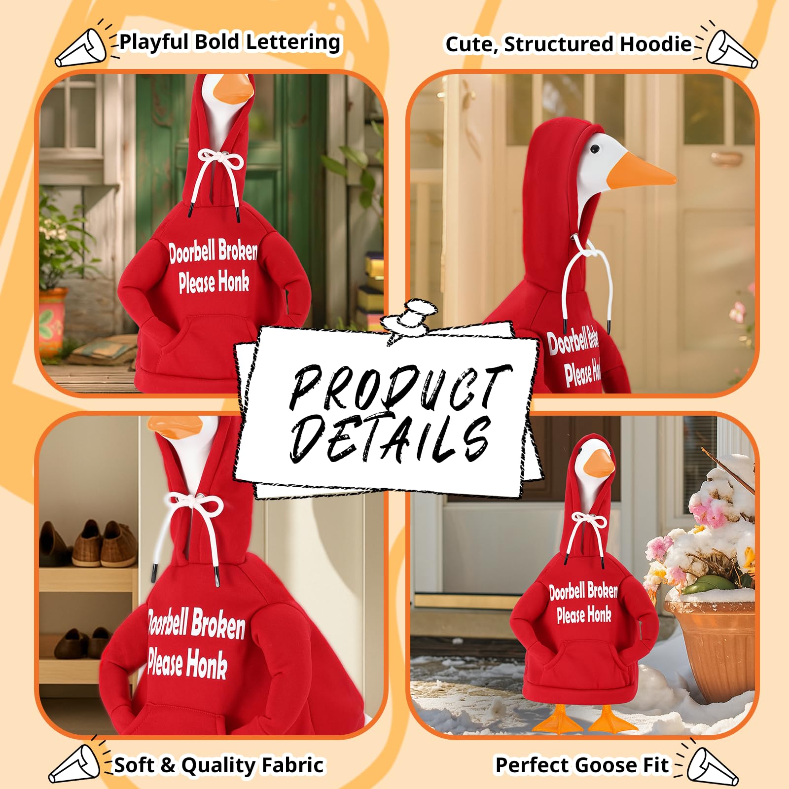 Zadoreck 23-inch goose outfit is easy to swap, keeping the display fresh.