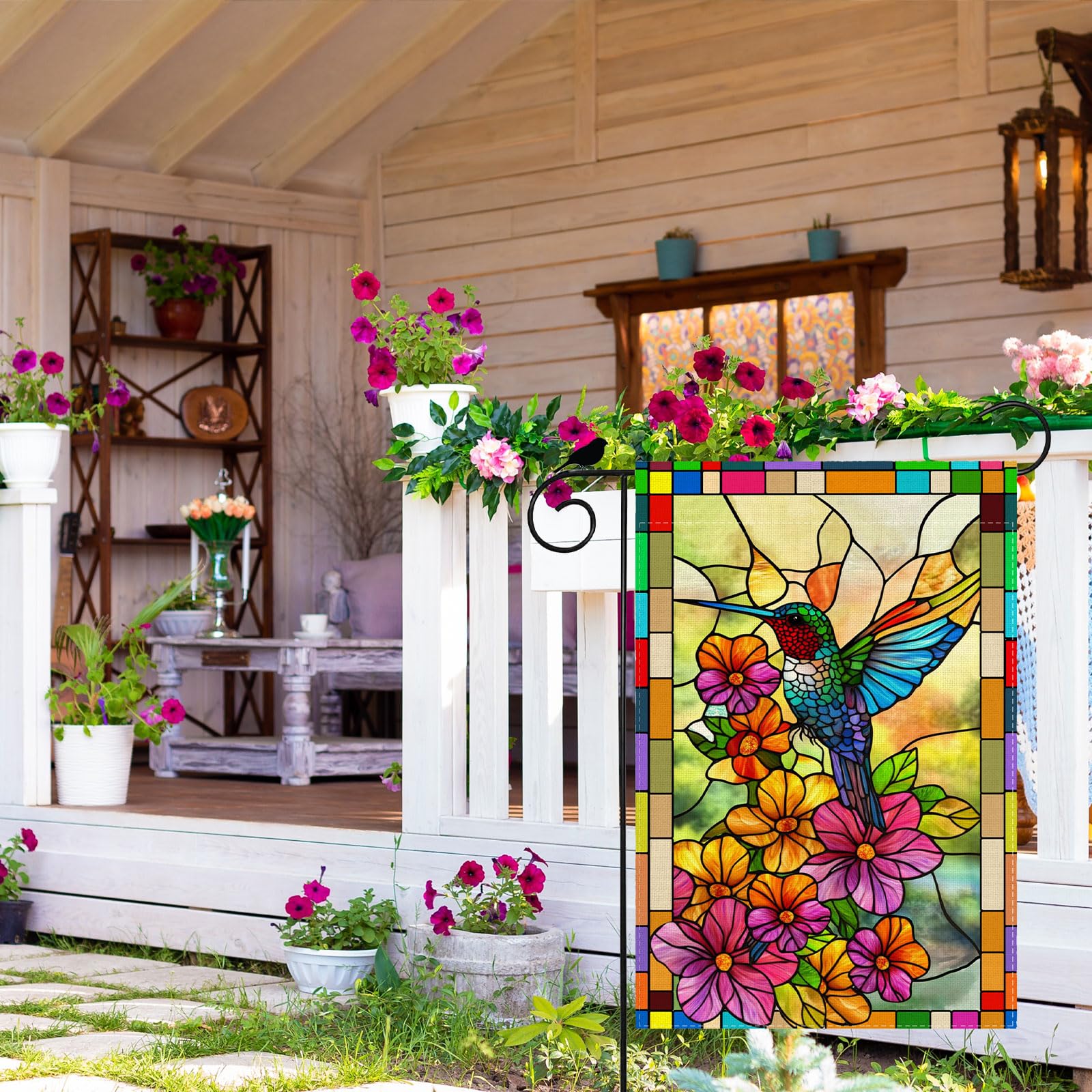ZAEW 12x18 inch yard flag enhances porches, patios, and gateways.
