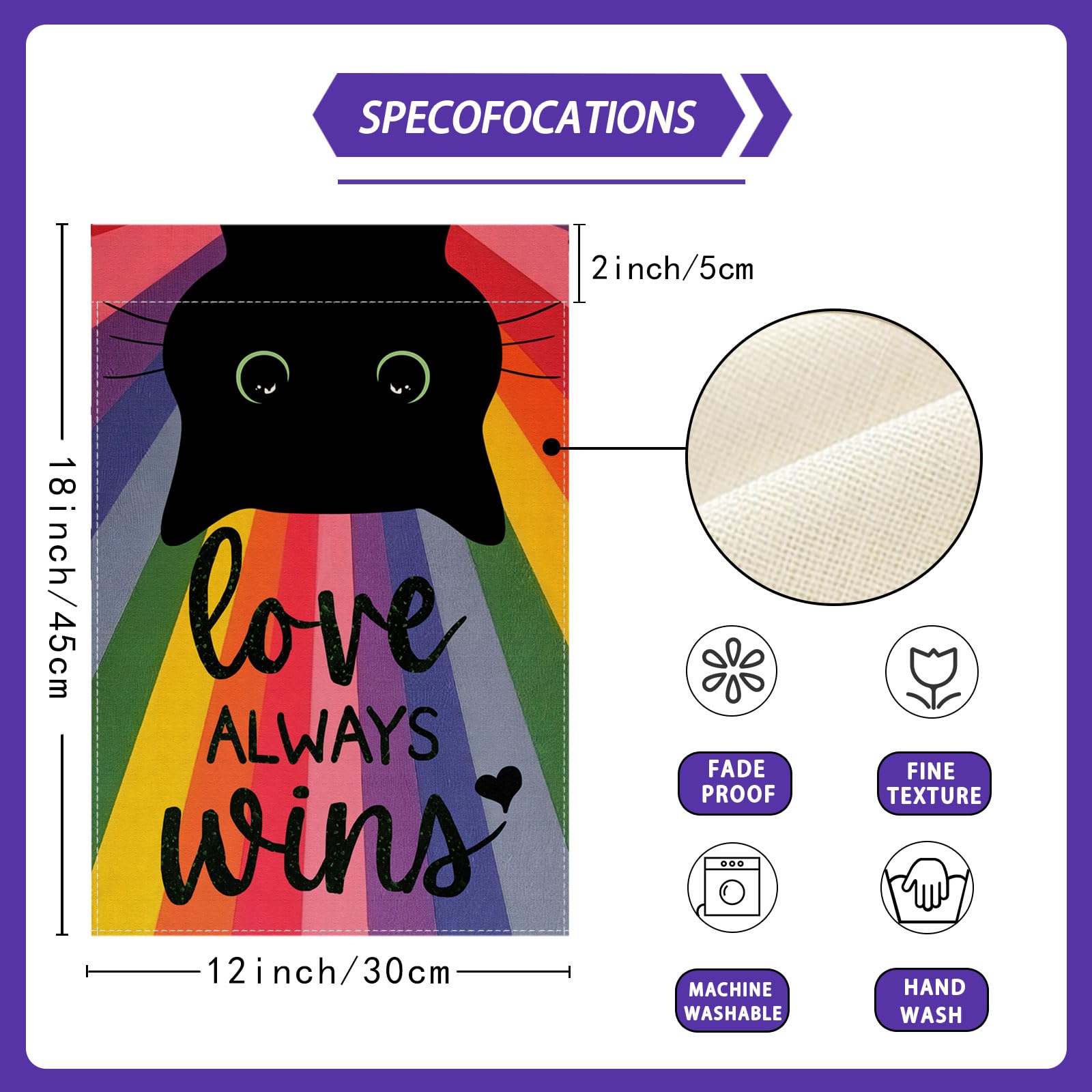 ZAEW Pride flag double-sided design ensures visibility from both sides