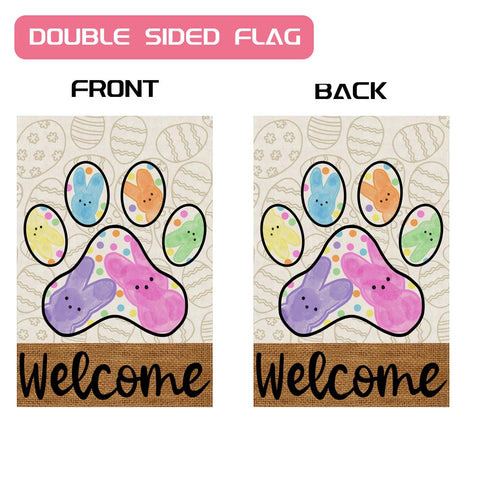 ZAEW Double-sided burlap flag provides visible decor from both sides.