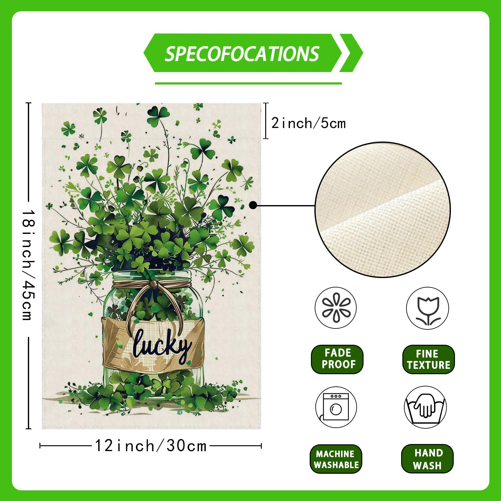 ZAEW flag made of jute material designed for wind resistance and durability