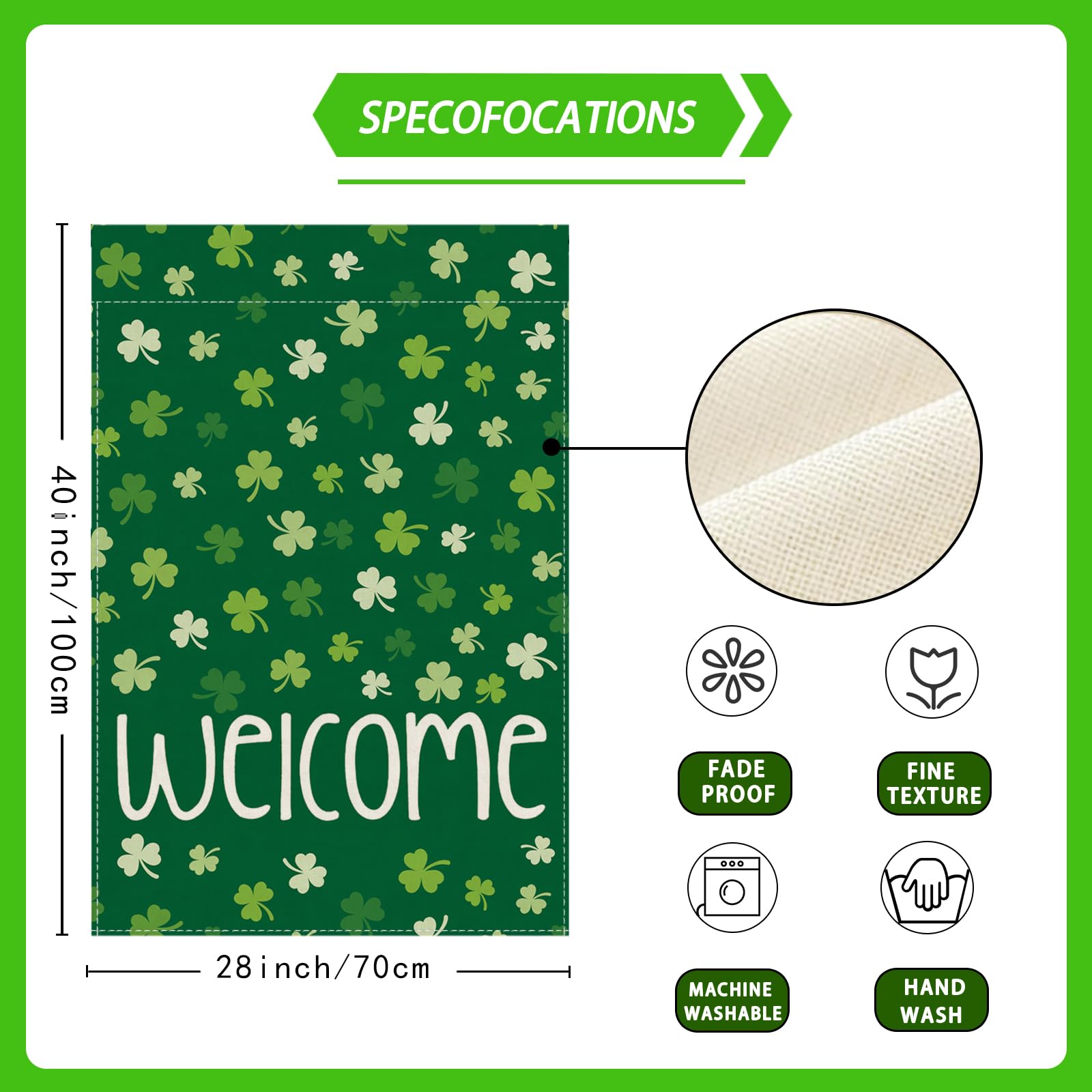 ZAEW Garden flag with shamrocks adds festive charm for yard celebrations.