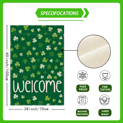 ZAEW Garden flag with shamrocks adds festive charm for yard celebrations.