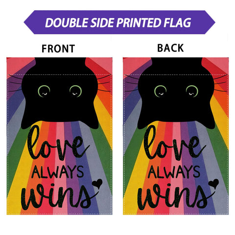 ZAEW cat rainbow flag color-fast print survives sun exposure