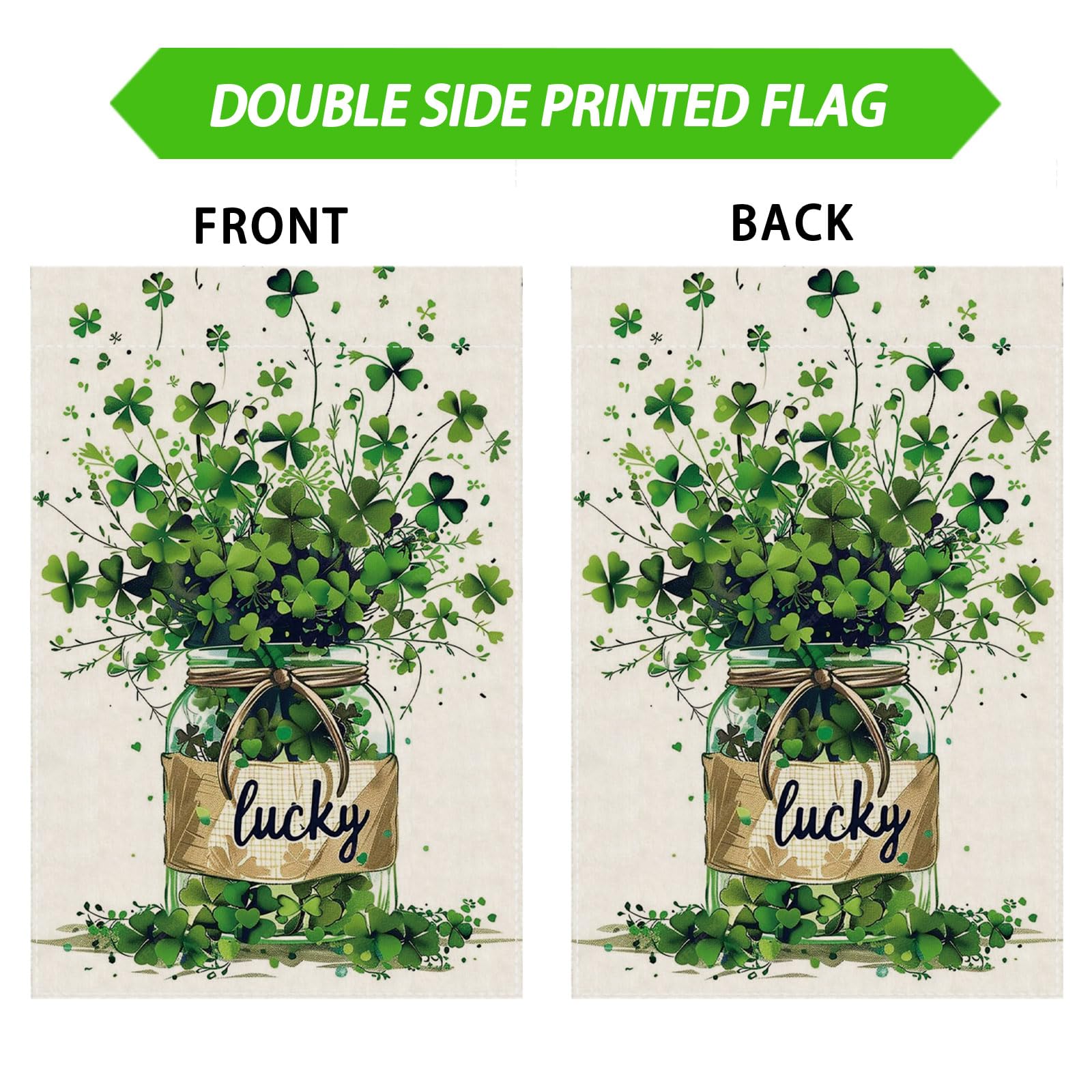 ZAEW outdoor flag for festive St. Patrick's Day display on outdoor spaces