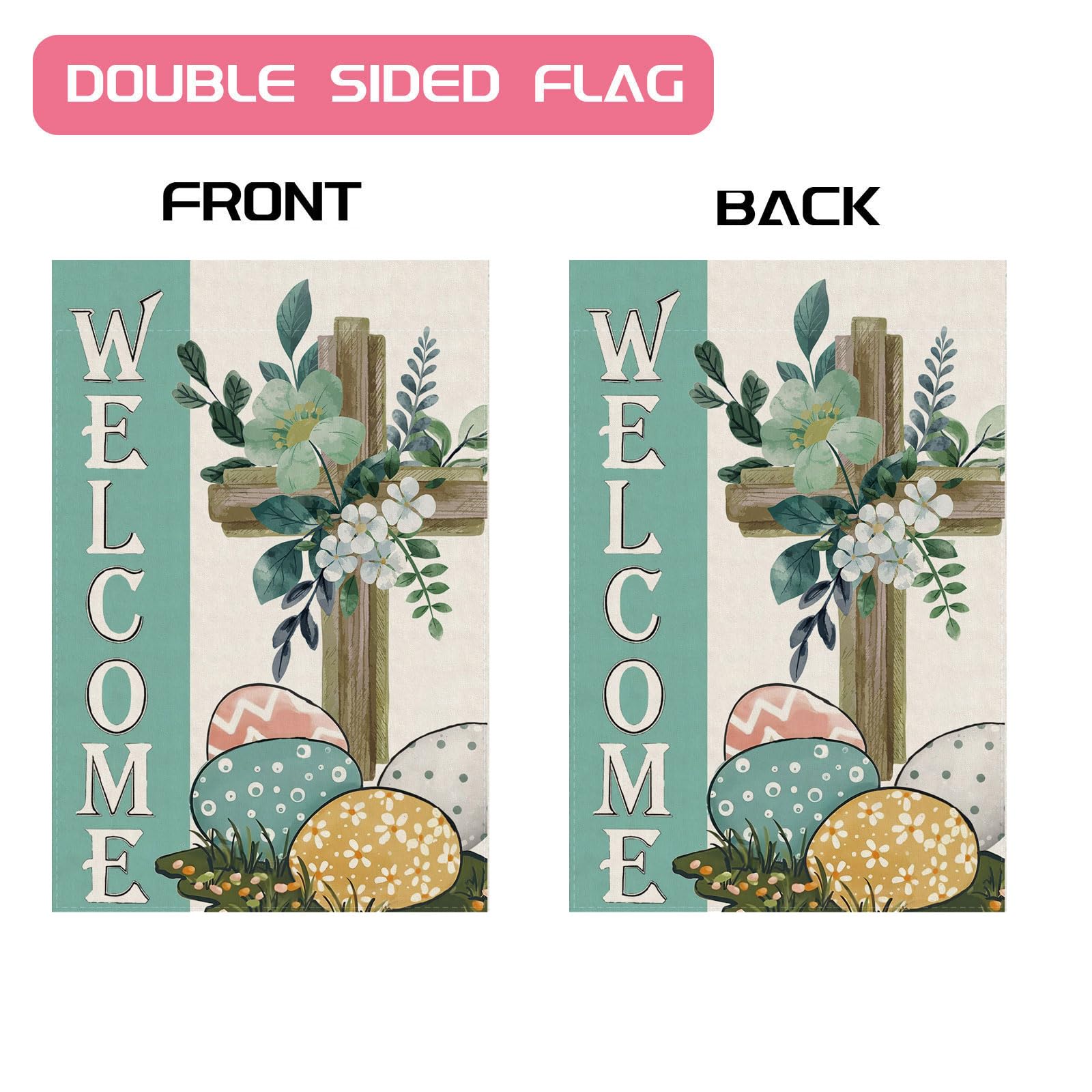ZAEW Premium jute flag offers durable garden decor for seasonal display.