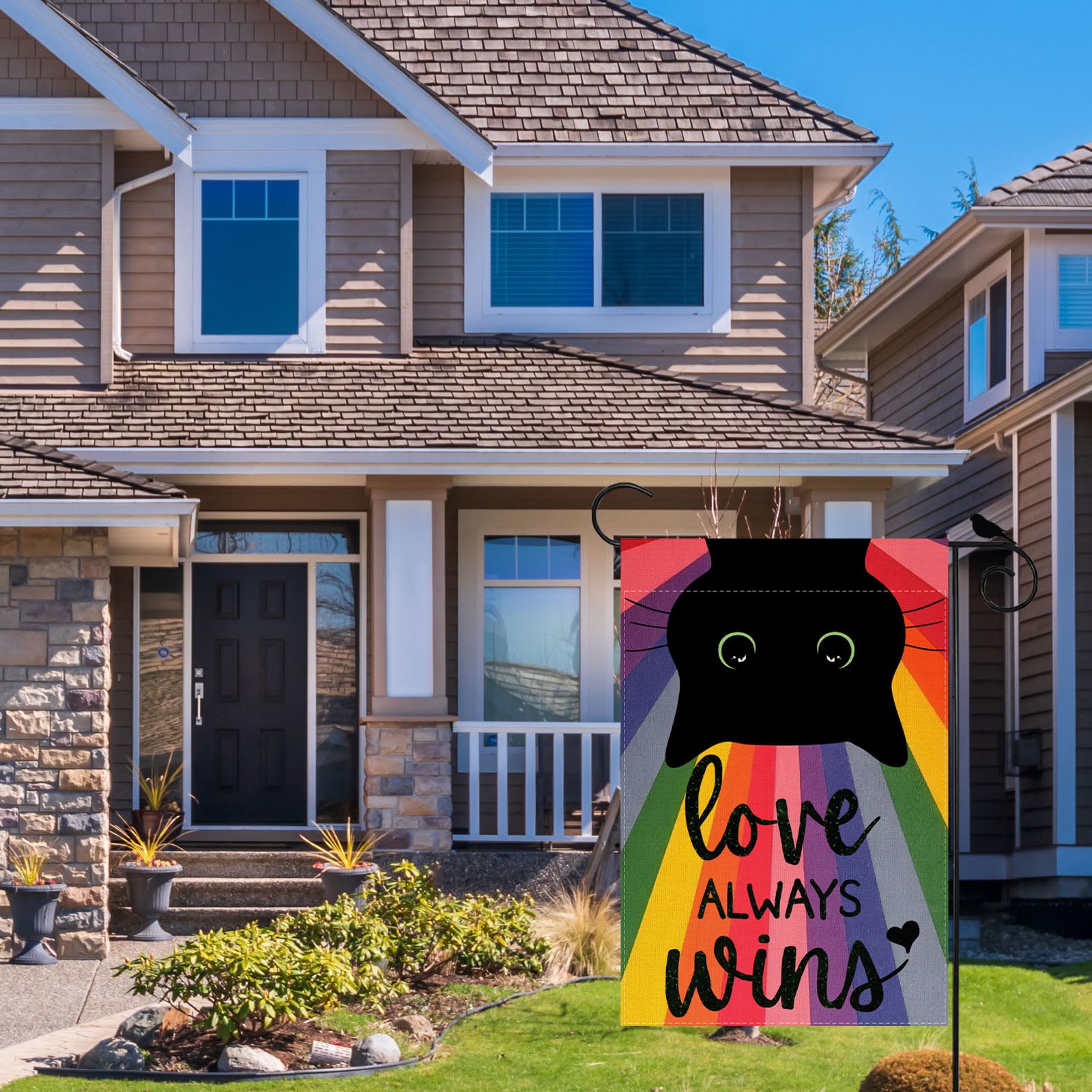 ZAEW Love Always Wins flag outdoor durability for windy days