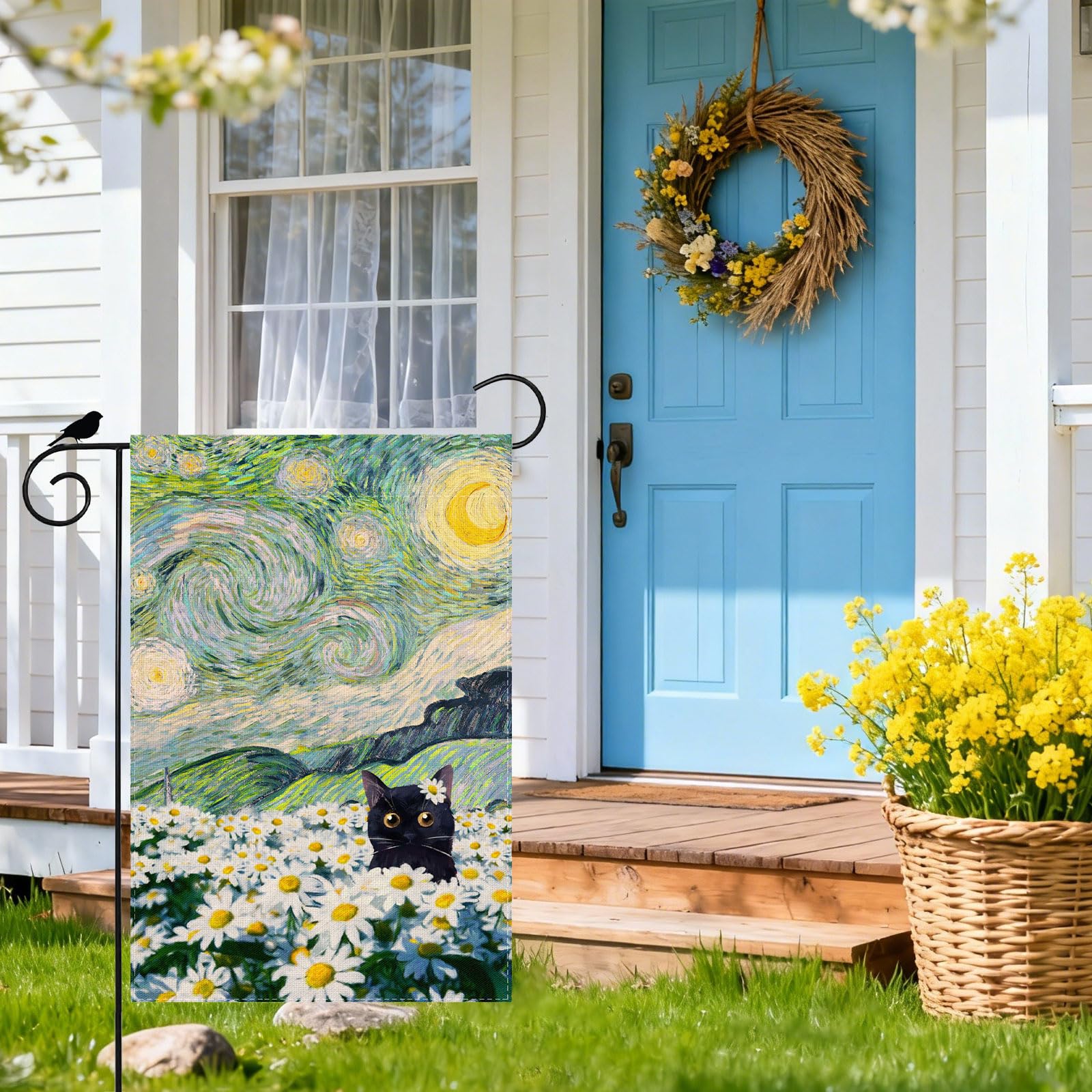 ZAEW spring garden flowers flag adds vibrant curb appeal.