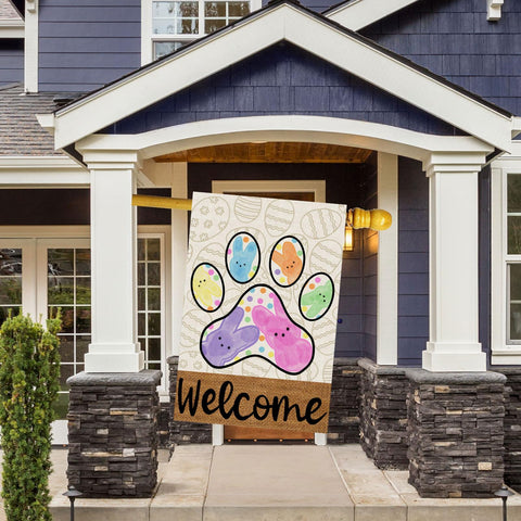 ZAEW Spring leaves and flowers flag adds seasonal charm to yards.