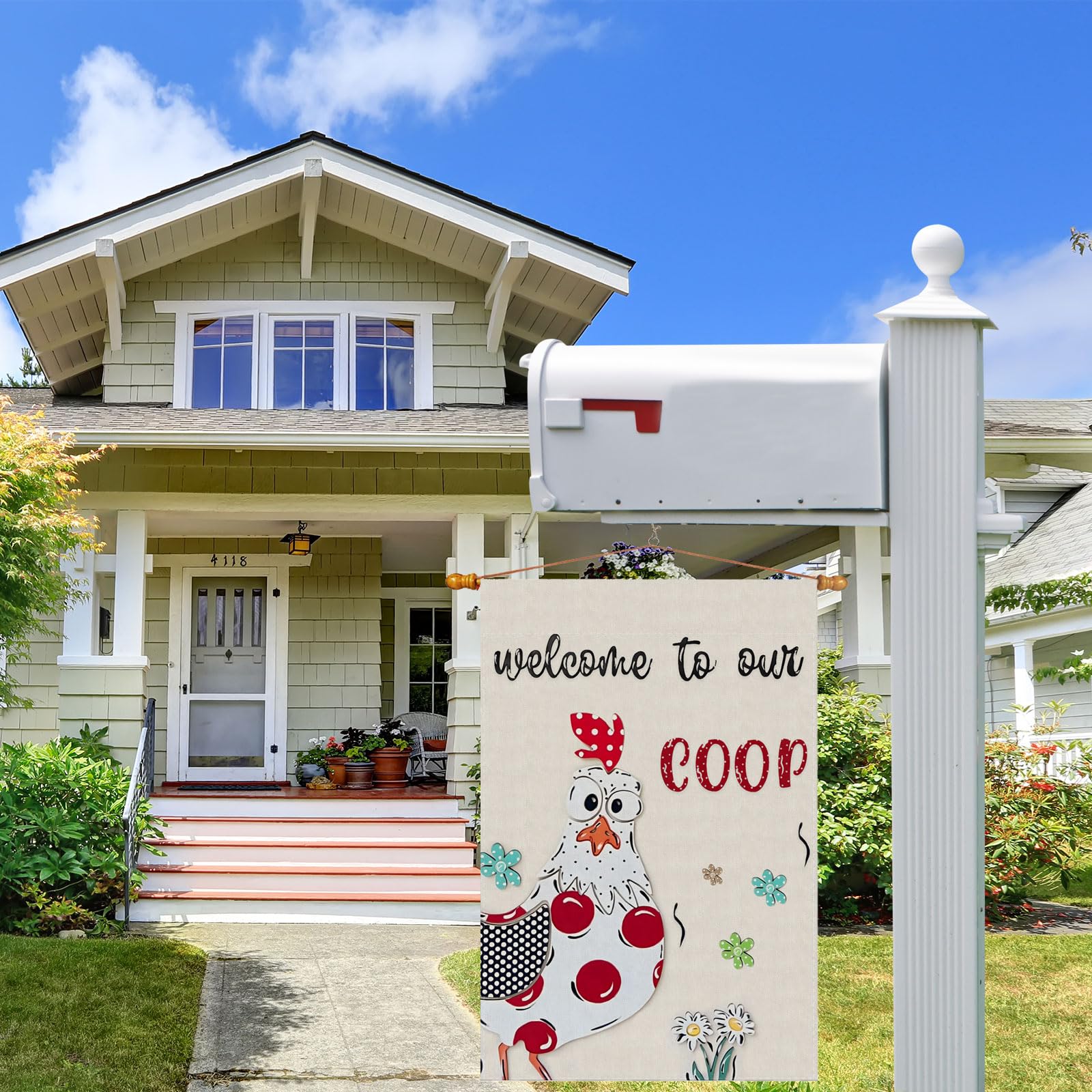 ZAEW two-sided garden flag showcases vivid design from every angle for a bright outdoor welcome.