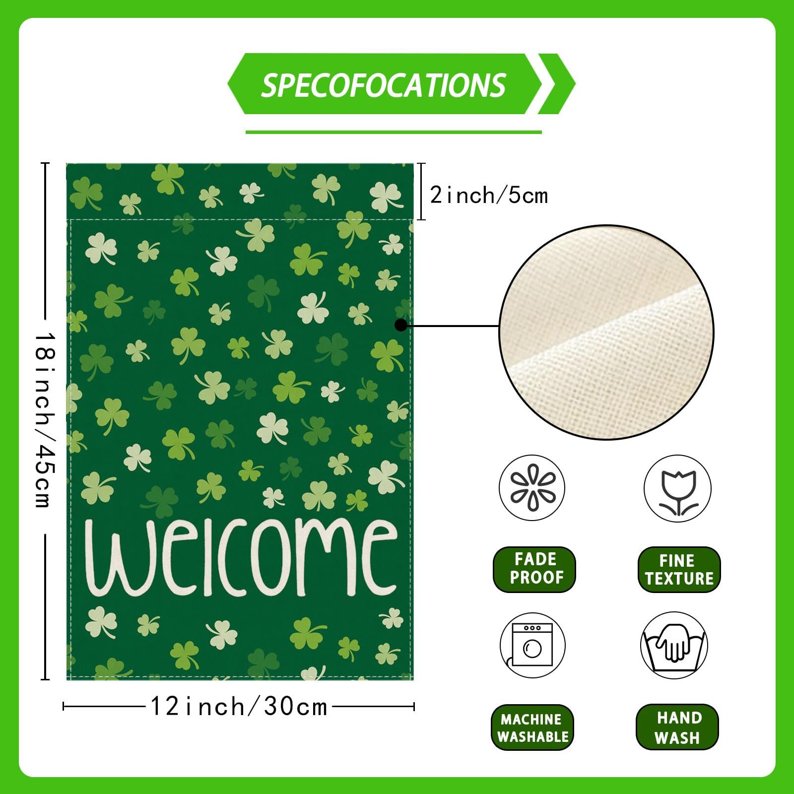 ZAEW jute garden flag withstands sun and wind for outdoor use