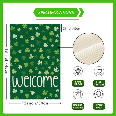 ZAEW jute garden flag withstands sun and wind for outdoor use