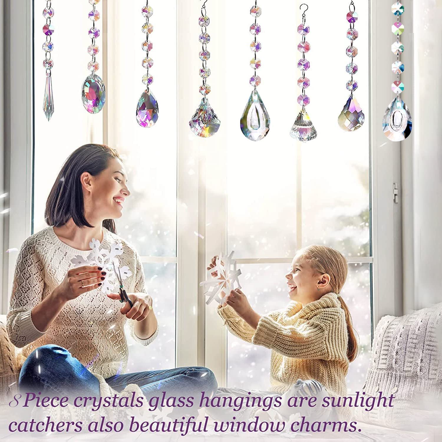 ZAfOSIN Sun Catchers ornament length 6-7 inches adds elegant detail