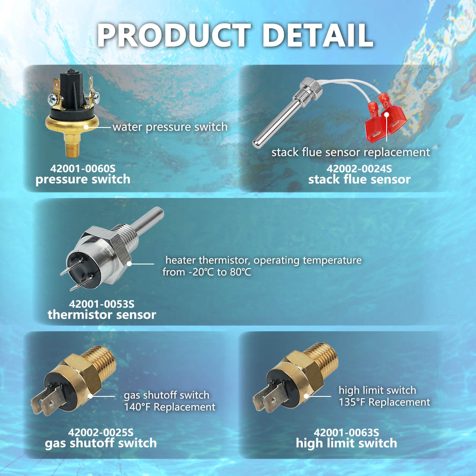 ZAIGANMA 42001-0060S sensor near the heater for reliable control