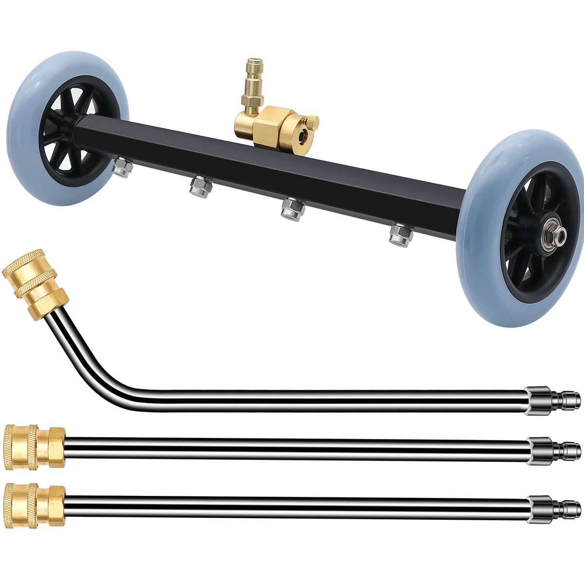 ZALALOVA undercarriage cleaner 16-inch in use, scraping away dirt beneath trucks and SUVs