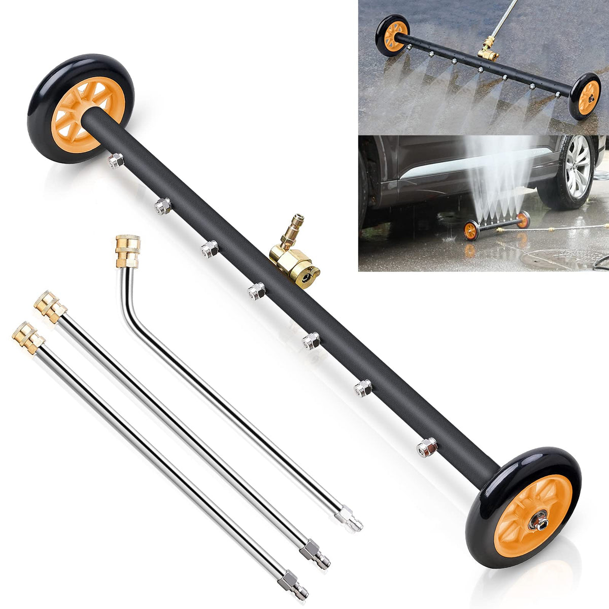ZALALOVA undercarriage cleaner assembly for thorough underbody cleaning