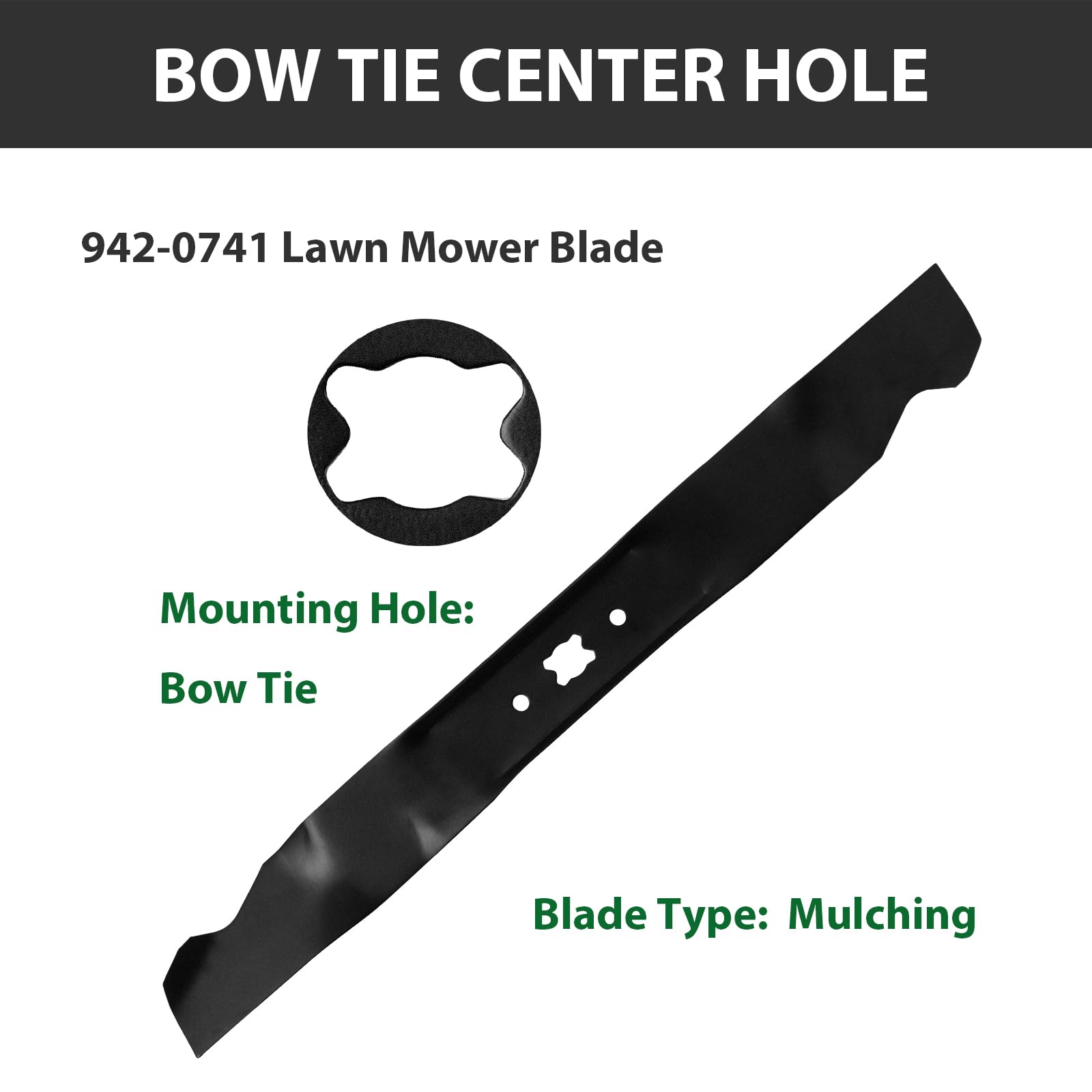 21-inch deck mulching blade edge by ZALANA for even cuts