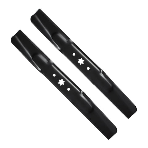 ZALANA 42-inch deck blades, pack of two, designed for clean, even mowing.