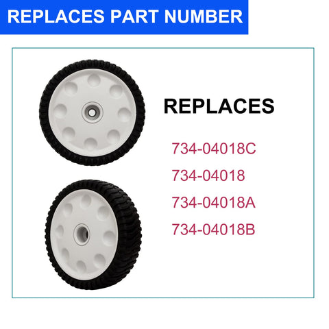 ZALANA two-pack front drive wheels deliver quick mower restoration.