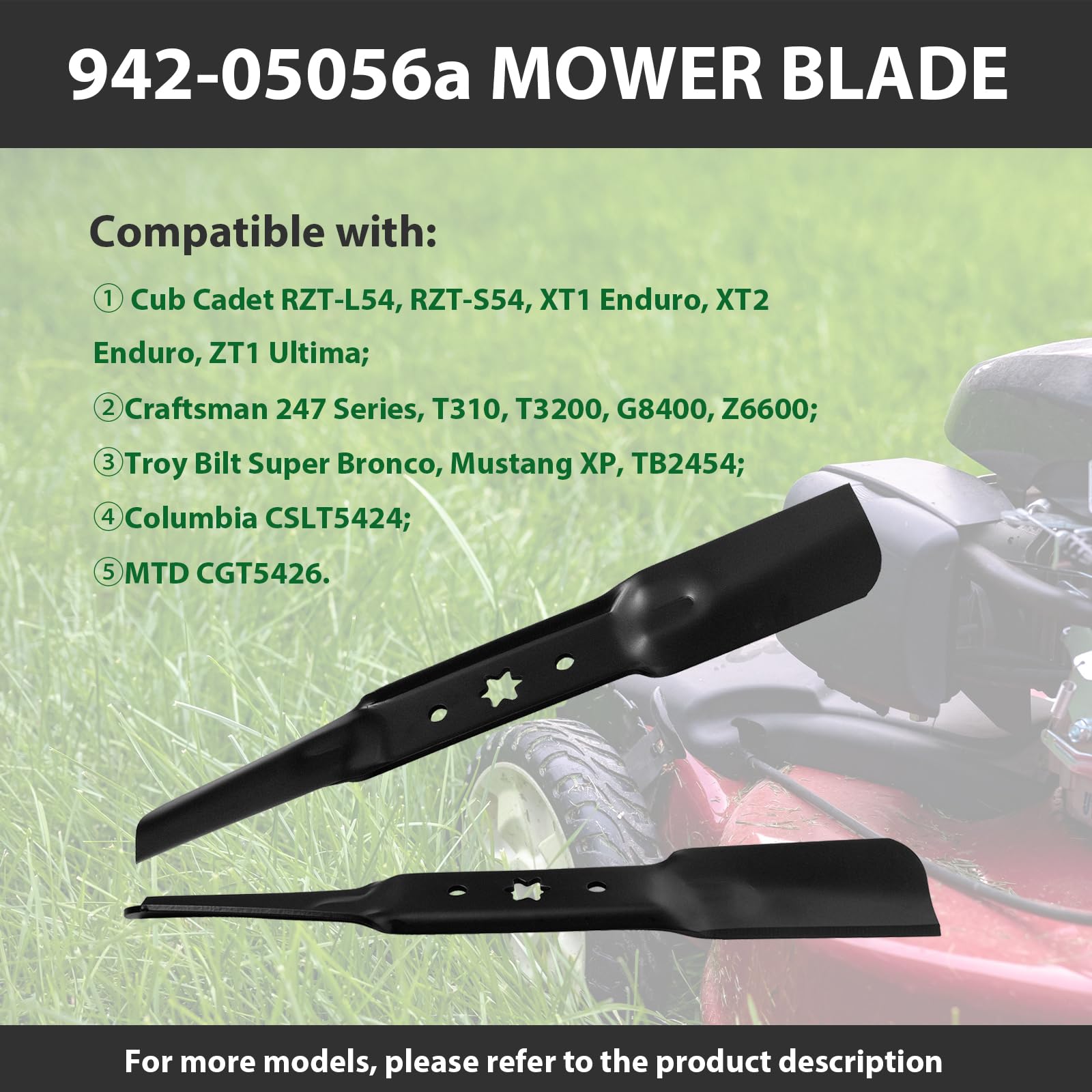 ZALANA 54-inch mounting holes close-up for secure, stable installation.
