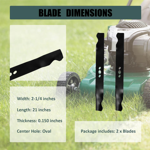 ZALANA mulching blade illustration highlights efficient lawn shredding capability.