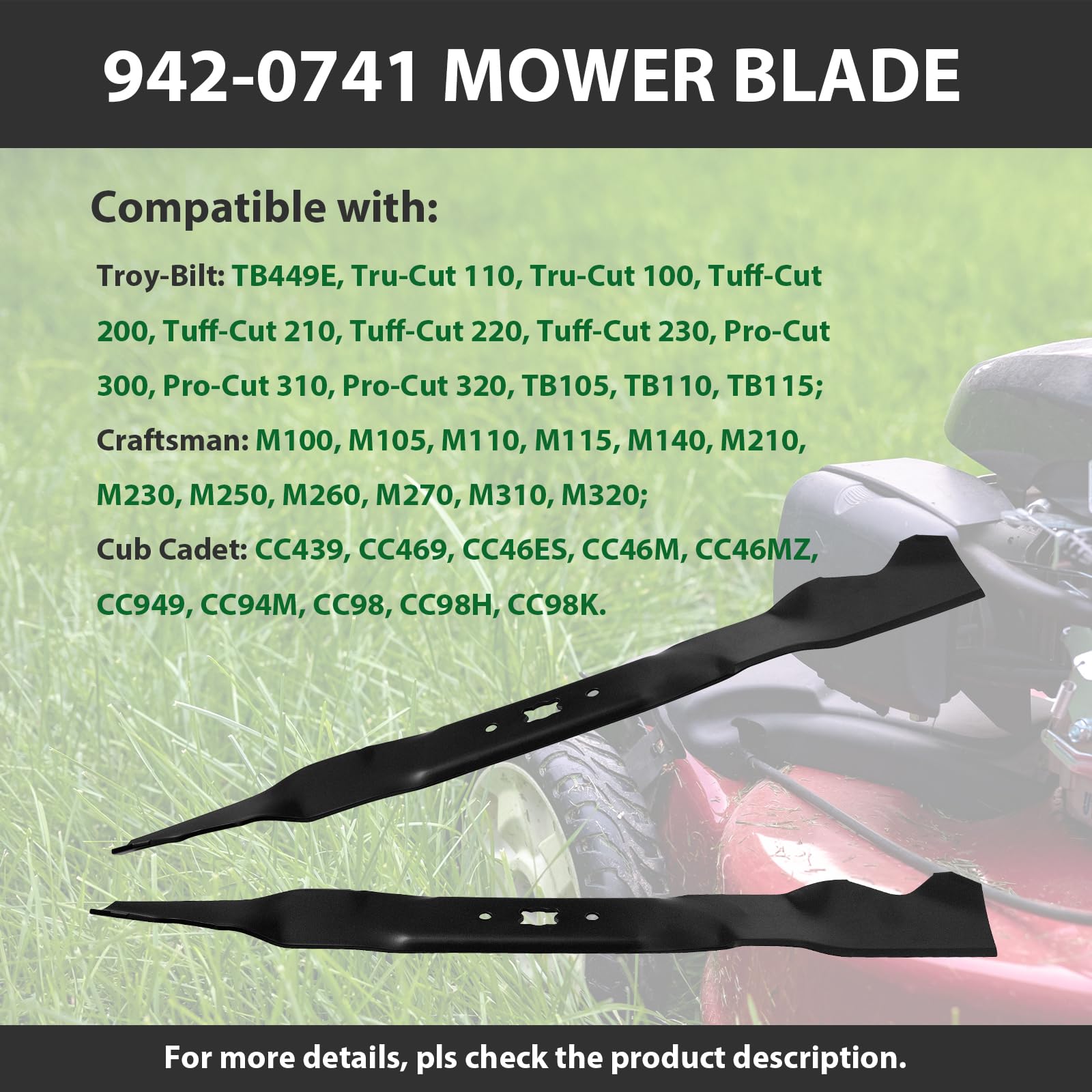 Packaging showing two blades included in the ZALANA set