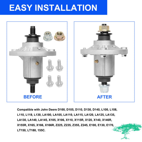 ZALANA installation kit displays four threaded bolts for easy swap