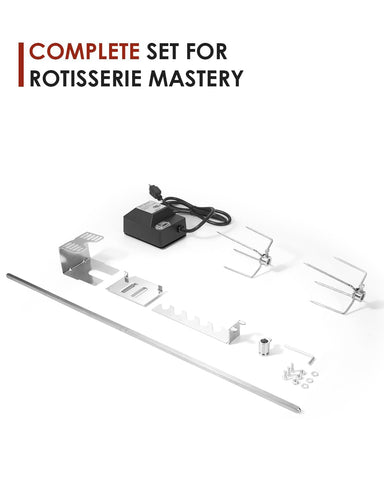 Zalhyrox rotisserie holders complete set for stable setup