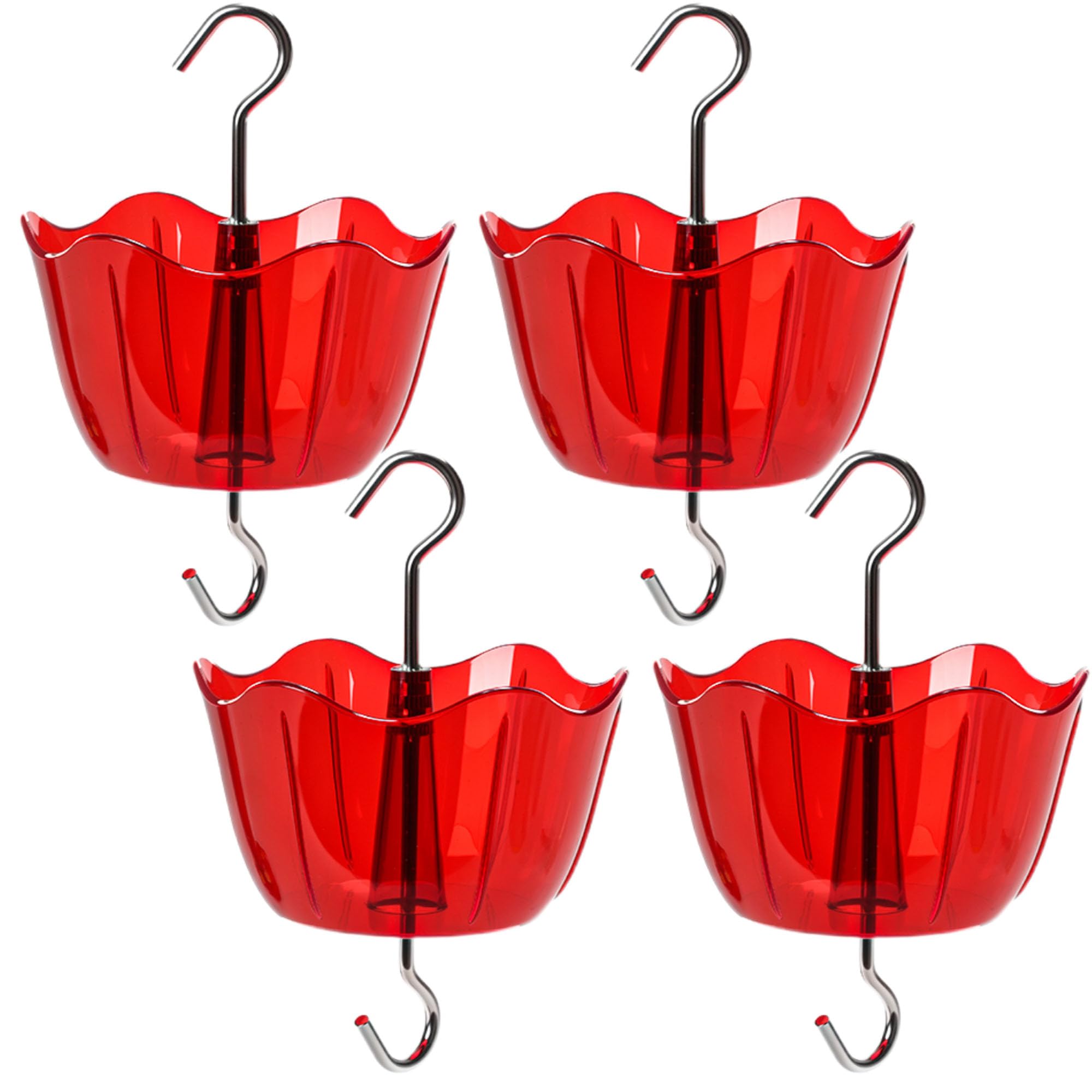 Zamelane ant moat for hummingbird feeder with water cup to deter ants and protect nectar
