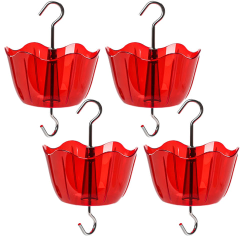 Zamelane ant moat for hummingbird feeder with water cup to deter ants and protect nectar