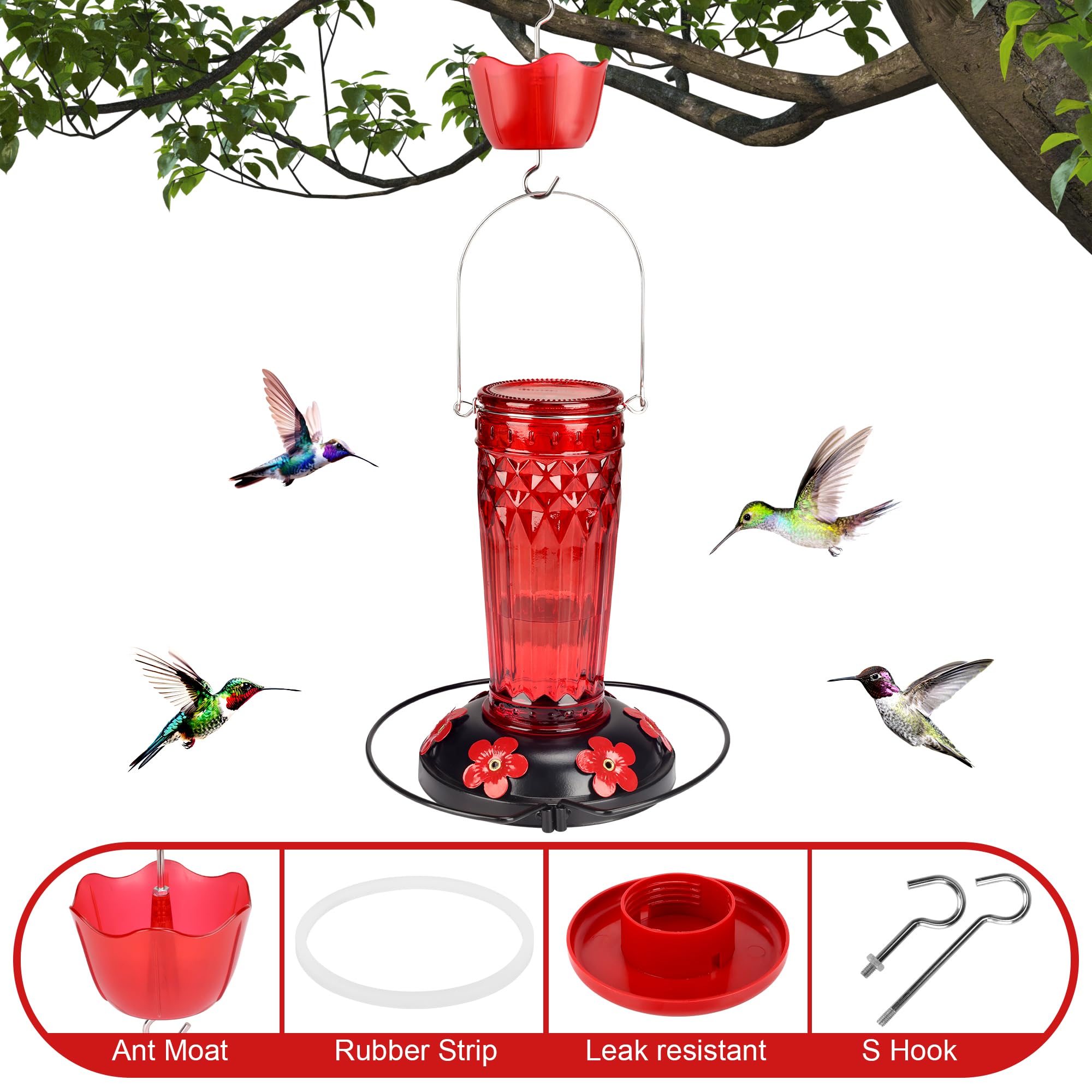Zamelane hummingbird feeder makes a thoughtful gift for gardeners.