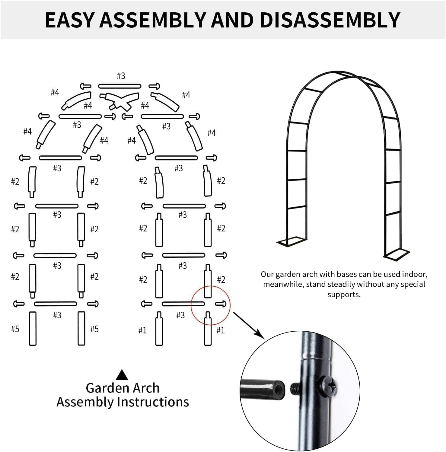 ZANGEROI arch with pre-cut tubes offers quick, simple setup