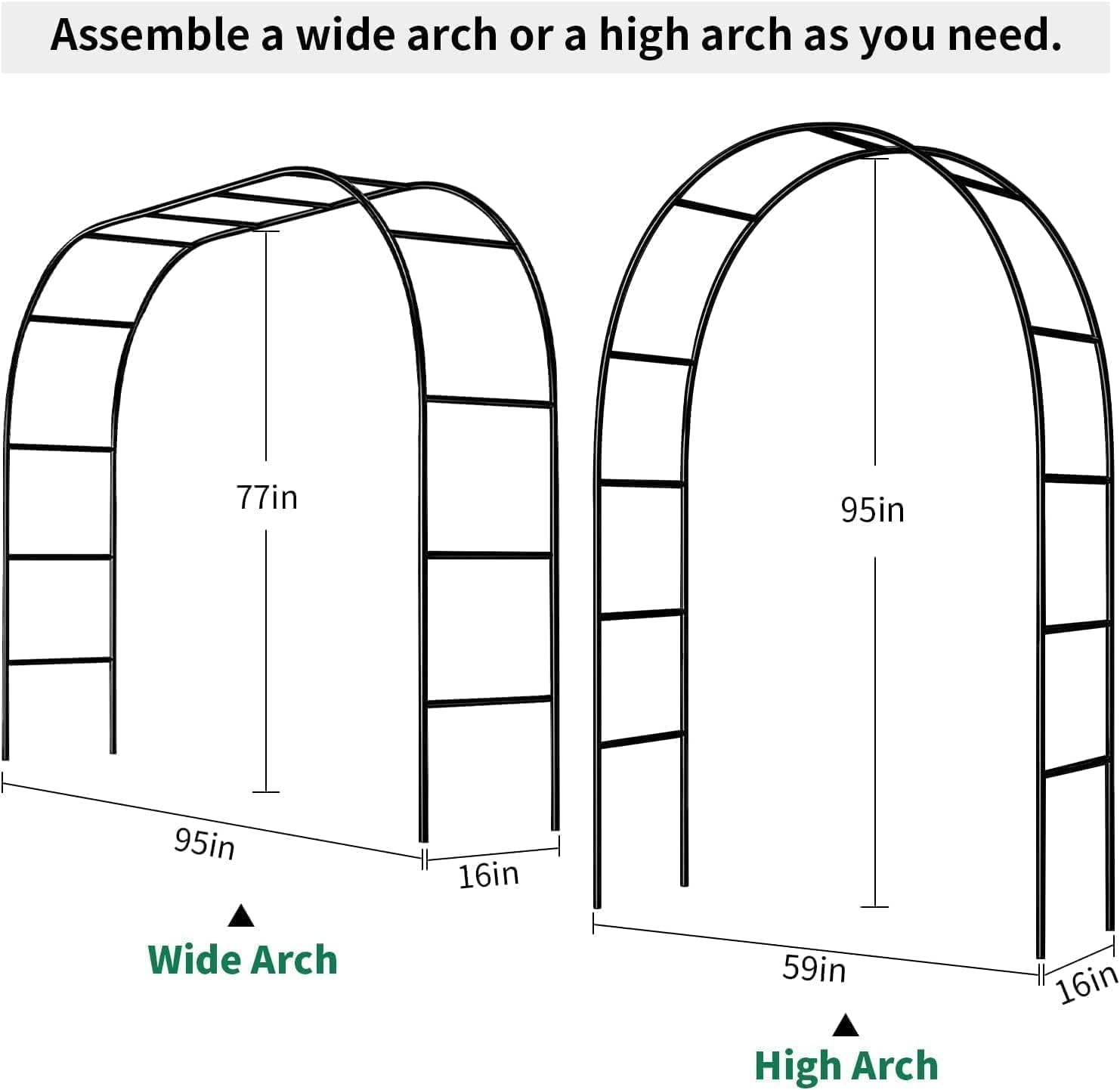 ZANGEROI epoxy coated metal arch resists weather and rust over time