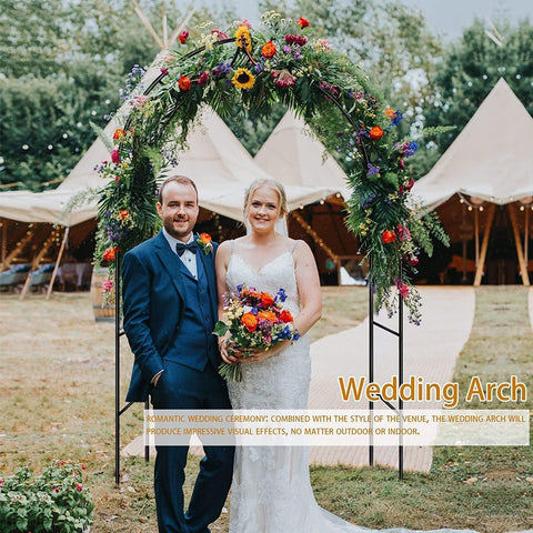 ZANGEROI garden arch decoration shown with flowers and lights for events