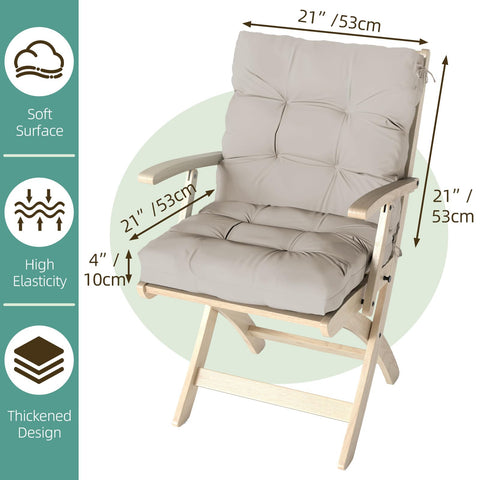 Zanwu Hwyd 42x21x4 cushions fit standard dining chairs snugly