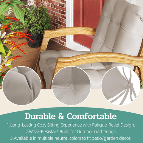 Zanwu Hwyd cushions on patio dining chair in outdoor setting