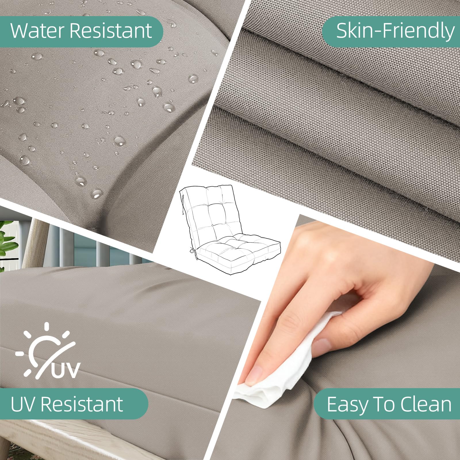 Zanwu Hwyd fabric close-up reveals water-repellent, fade-resistant material