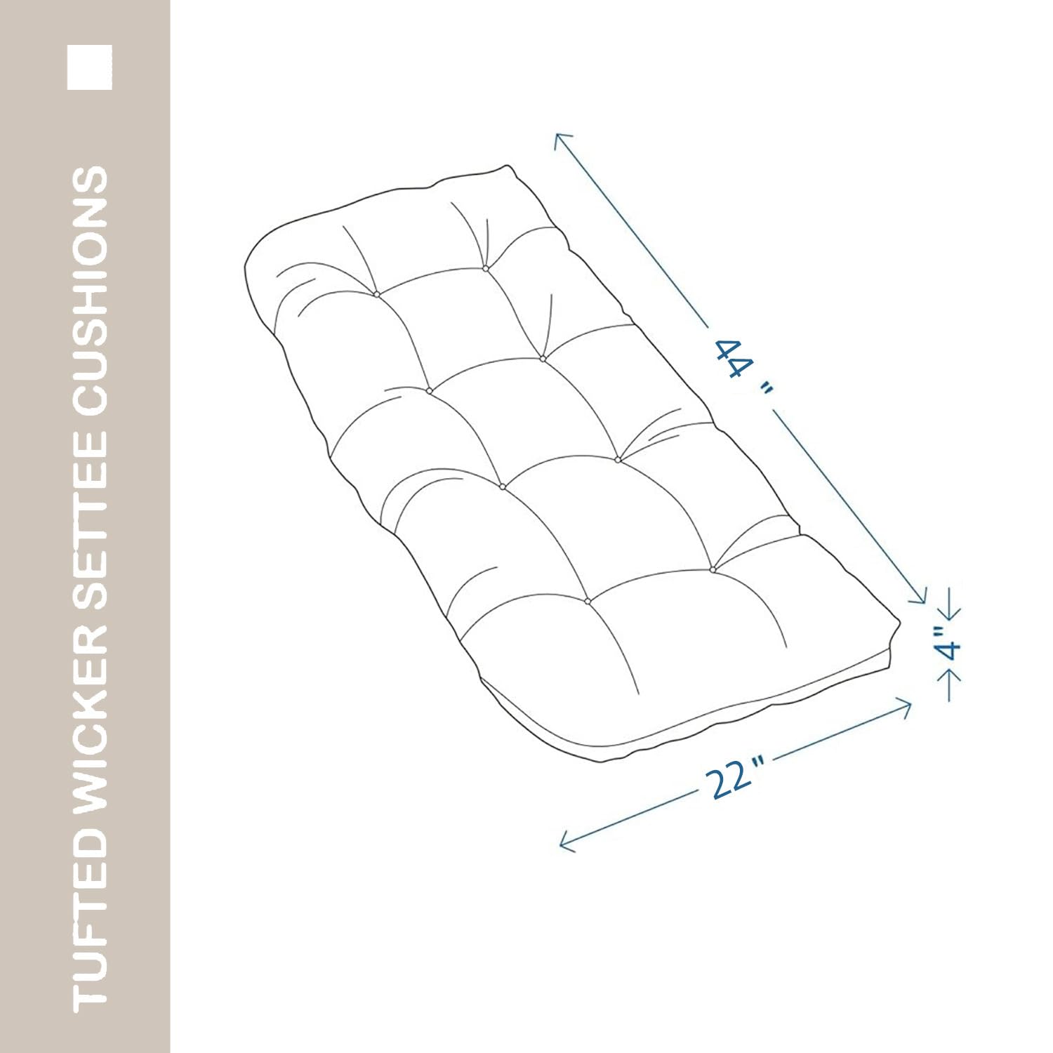 Zanwu Hwyd non-slip cushion beige stays in place