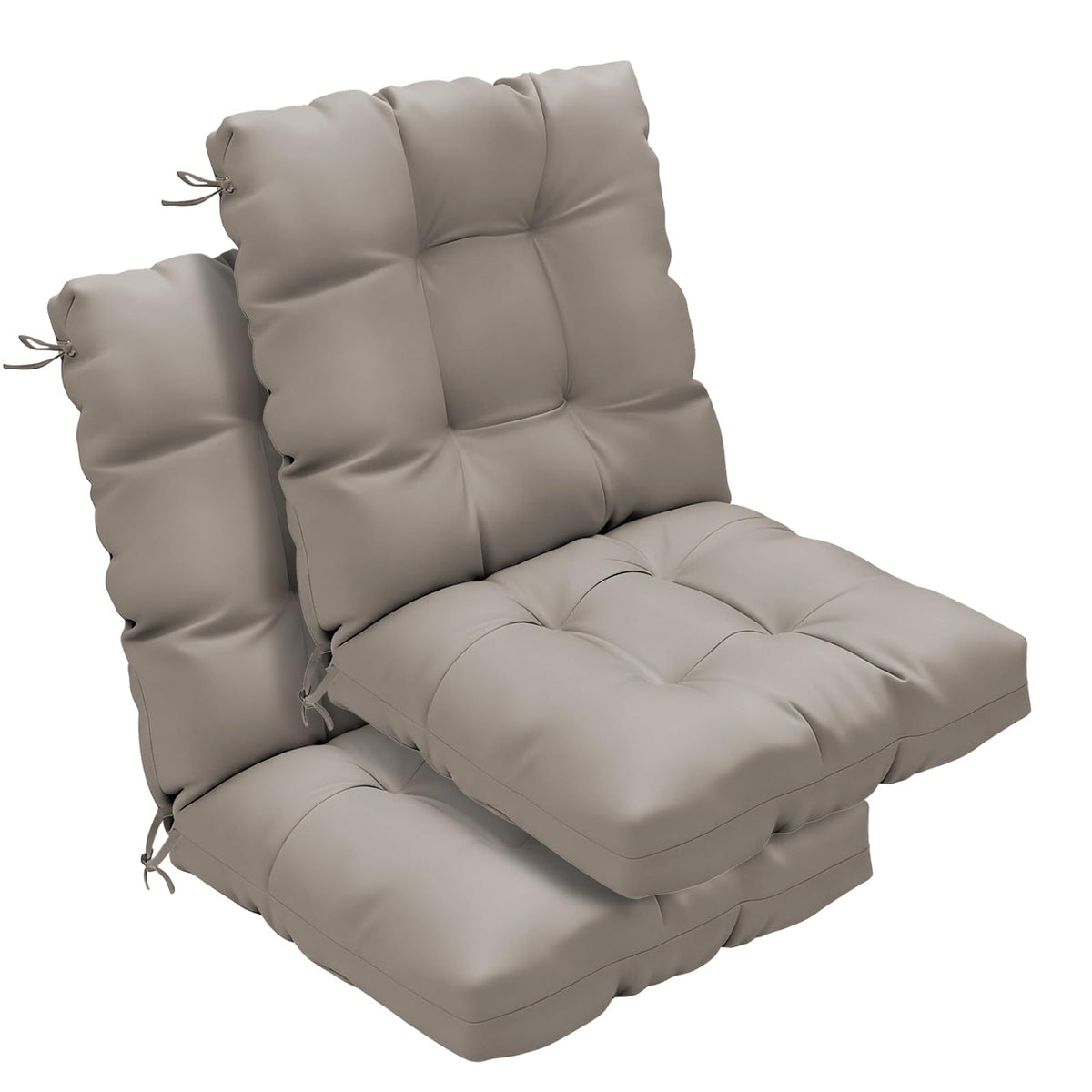 Zanwu Hwyd outdoor chair cushions pair in beige, 42x21x4, for comfortable patio dining