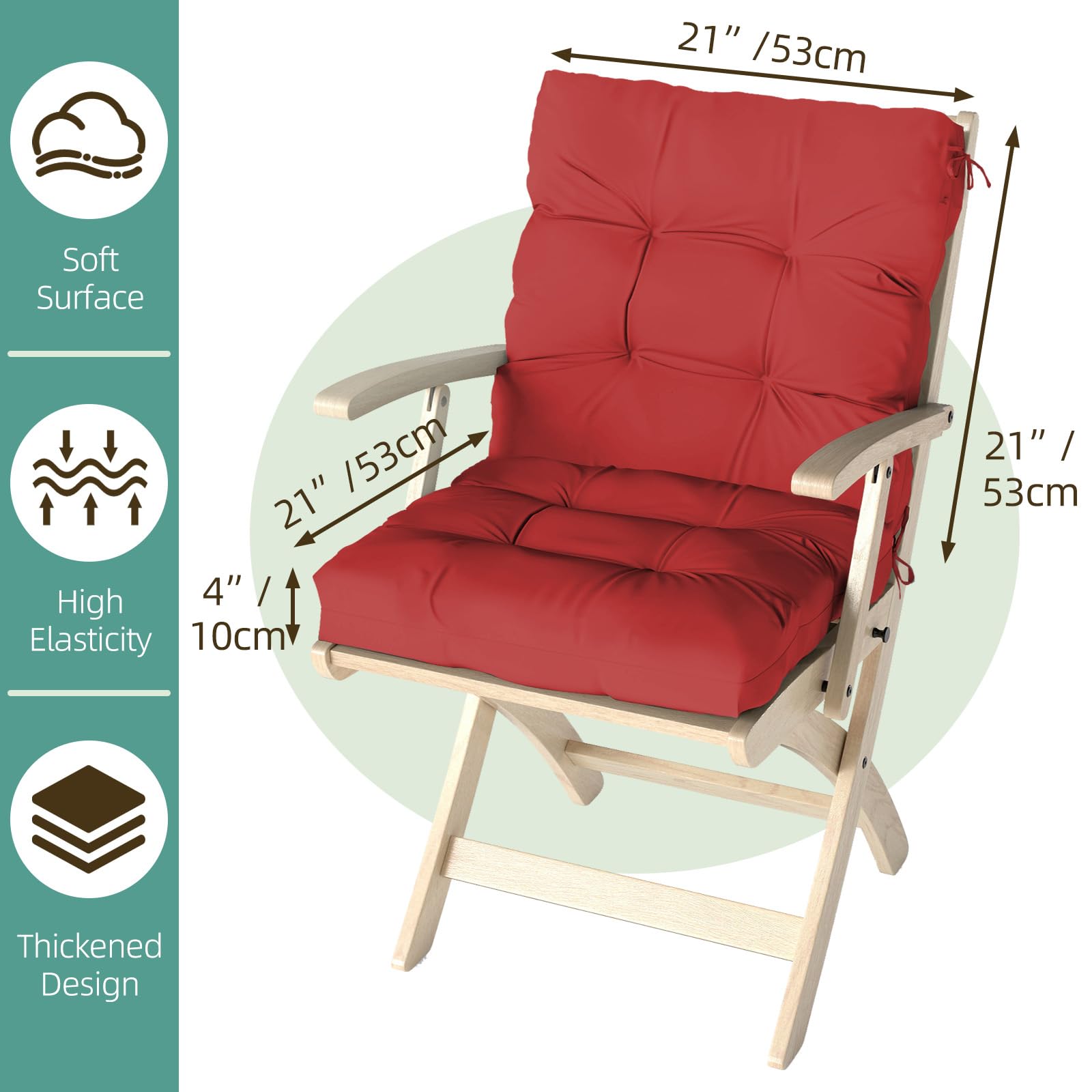 Zanwu Hwyd red cushions color retention under sun exposure