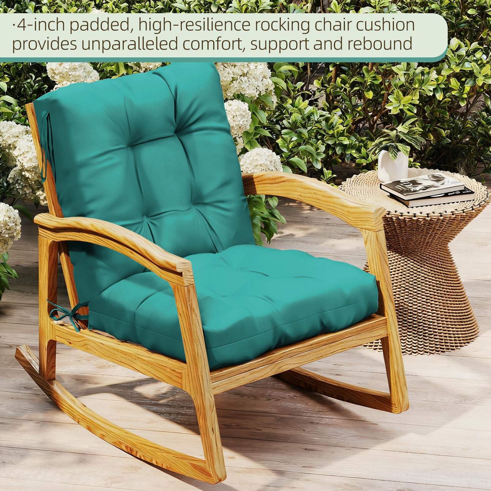 zanwu hwyd seat cushion on a chair 21x21x4 with ties